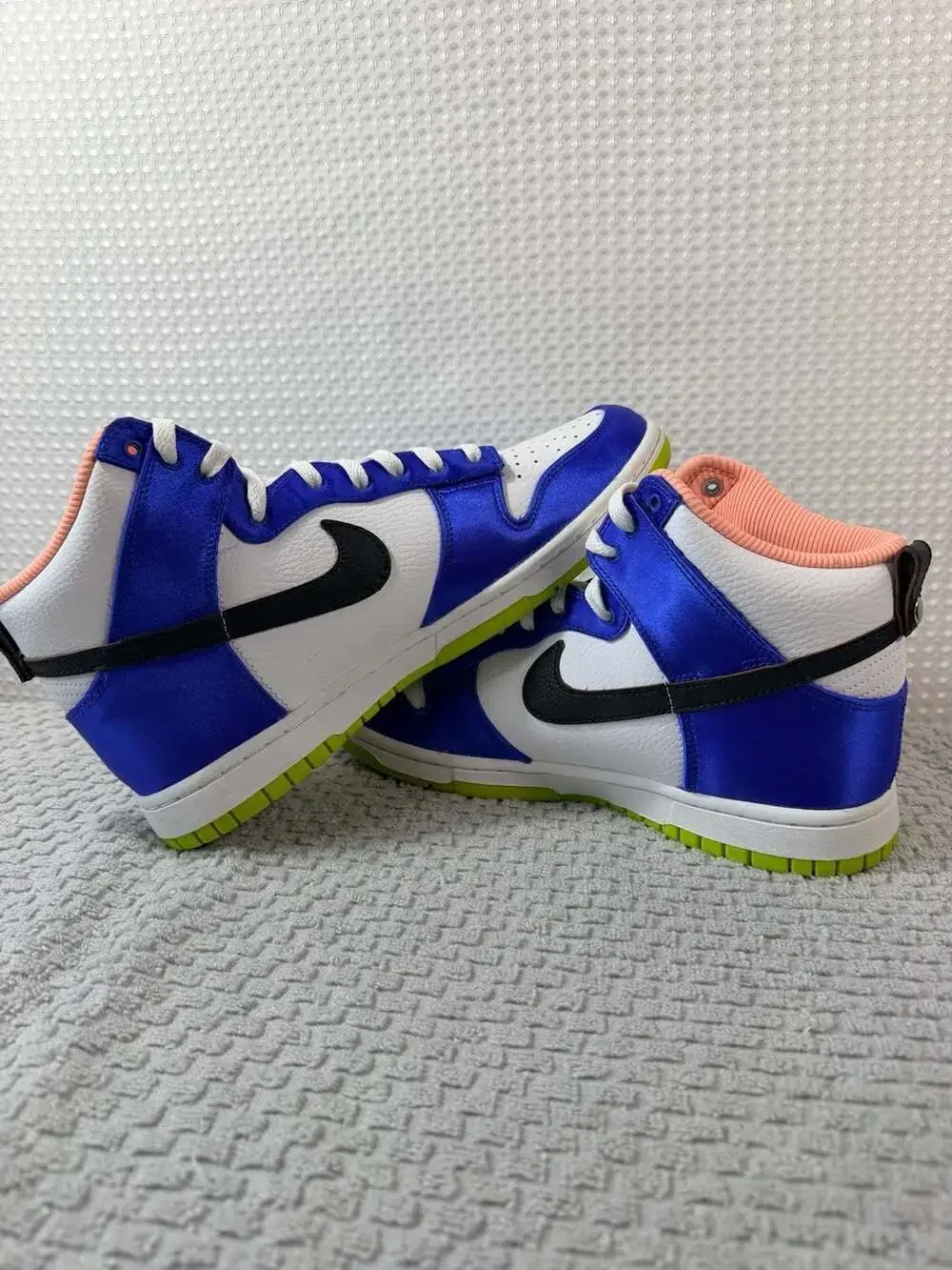 Nike Women's Dunk High 'Blue Satin' Racer Blue/White-Black-Atom Green
